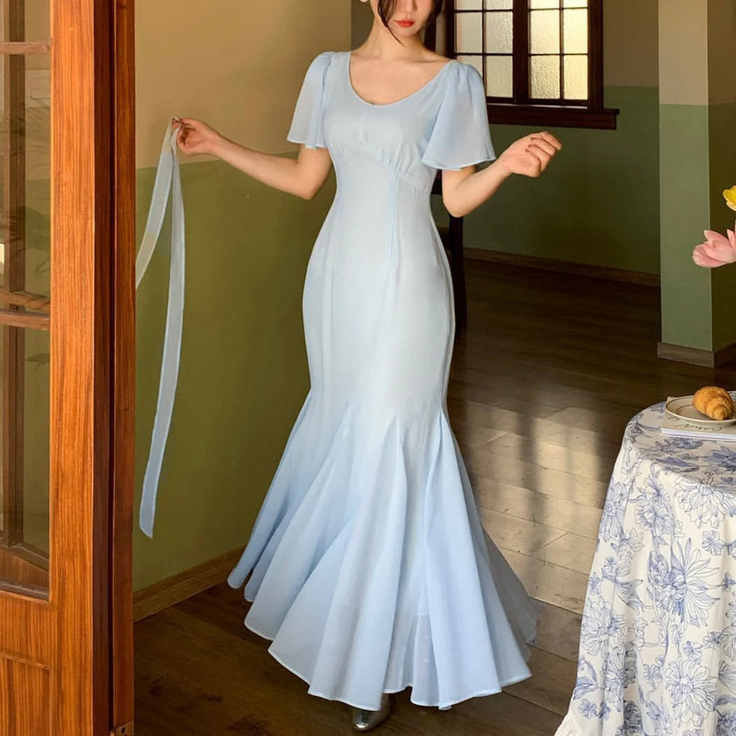 Weitese Formal Women's Dresses Mermaid Chiffon Long Prom Dress Formal Party Dress Prom Dress Store